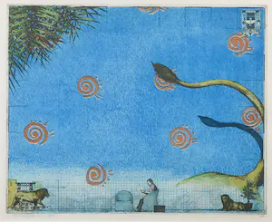 Rolf Weijburg - Kleurenets, Zonder titel - Ingelijst kopen? Bied vanaf 50!