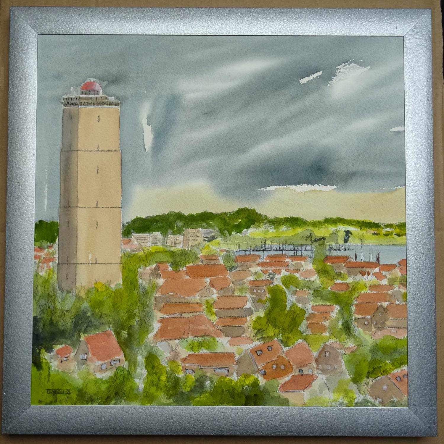 Franklin Meijer - Terschelling - Haven West met Brandaris kopen? Bied vanaf 75!