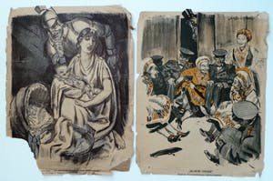 Niet of onleesbaar gesigneerd - 2 karikaturen - Jan Sluijters kopen? Bied vanaf 1!