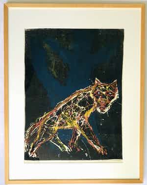Jan Bezemer - Hyena (mooi formaat zeefdruk) verkocht voor € 49!