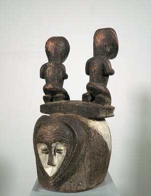 Kwele - Hout, Helmmasker kopen? Bied vanaf 1!