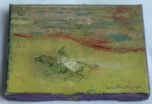 Lou ten Bosch - Olieverf op doek + inkt , Wer reitet so schnell – 2007 kopen? Bied vanaf 40!