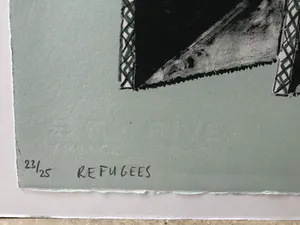 Ko Aarts - Gesigneerde litho - 1992 - "Refugees" - Kleine oplage - 23/25 kopen? Bied vanaf 85!