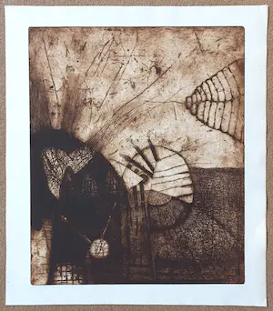 Guillaume Le Roy - Abstracte compositie, aquatint ets kopen? Bied vanaf 50!