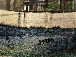 Niet of onleesbaar gesigneerd - monogram JMM - aquarel/gouache "Parijs - huizen aan de Seine" omstreeks 1950 kopen? Bied vanaf 1!