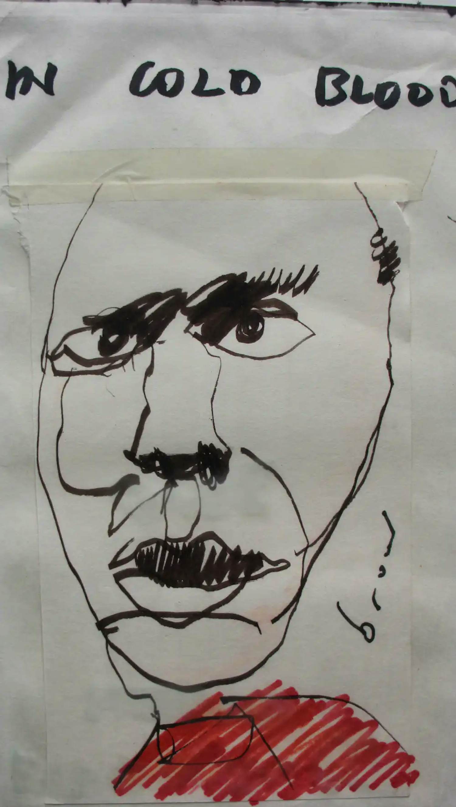 Herman Brood - ingelijste stifttekening: In cold blood kopen? Bied vanaf 499!