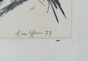Hans van Efferen - Litho, Zonder titel kopen? Bied vanaf 1!