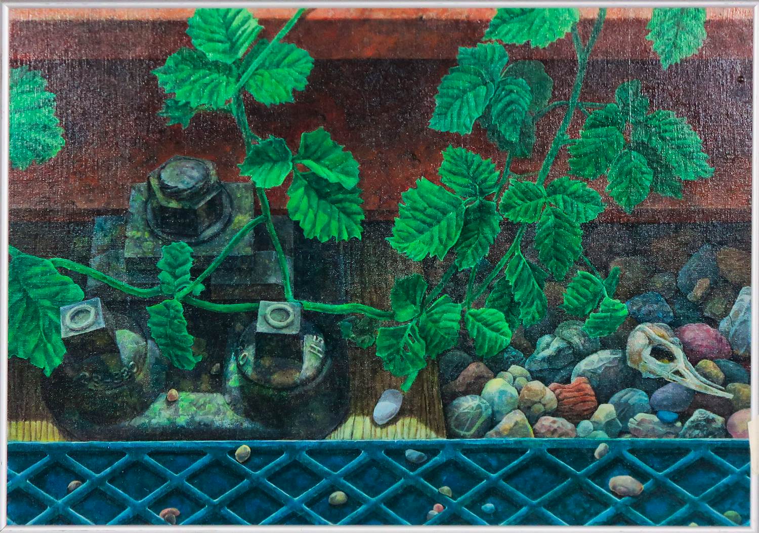 Martijn Pleines - Olieverf op paneel, Rails I verkocht voor € 100!