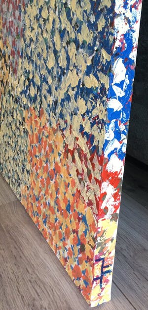 John Foppen - Milles + 1 fleurs (2017) | kleurrijk schilderij, olie- en acrylverf kopen? Bied vanaf 125!