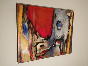 Frits Jansen - z,t, - abstract 1 kopen? Bied vanaf 150!