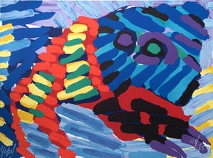 Karel Appel - Kleurenzeefdruk SEE ME RUNNING AGAIN Handgesigneerd. kopen? Bied vanaf 525!