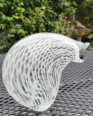 Niet of onleesbaar gesigneerd - Handgemaakte glassculptuur van een ijsbeer kopen? Bied vanaf 1!