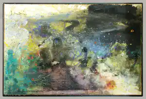 Niet of onleesbaar gesigneerd - groot materieschilderij - jaren vijftig/zestig verkocht voor € 1!