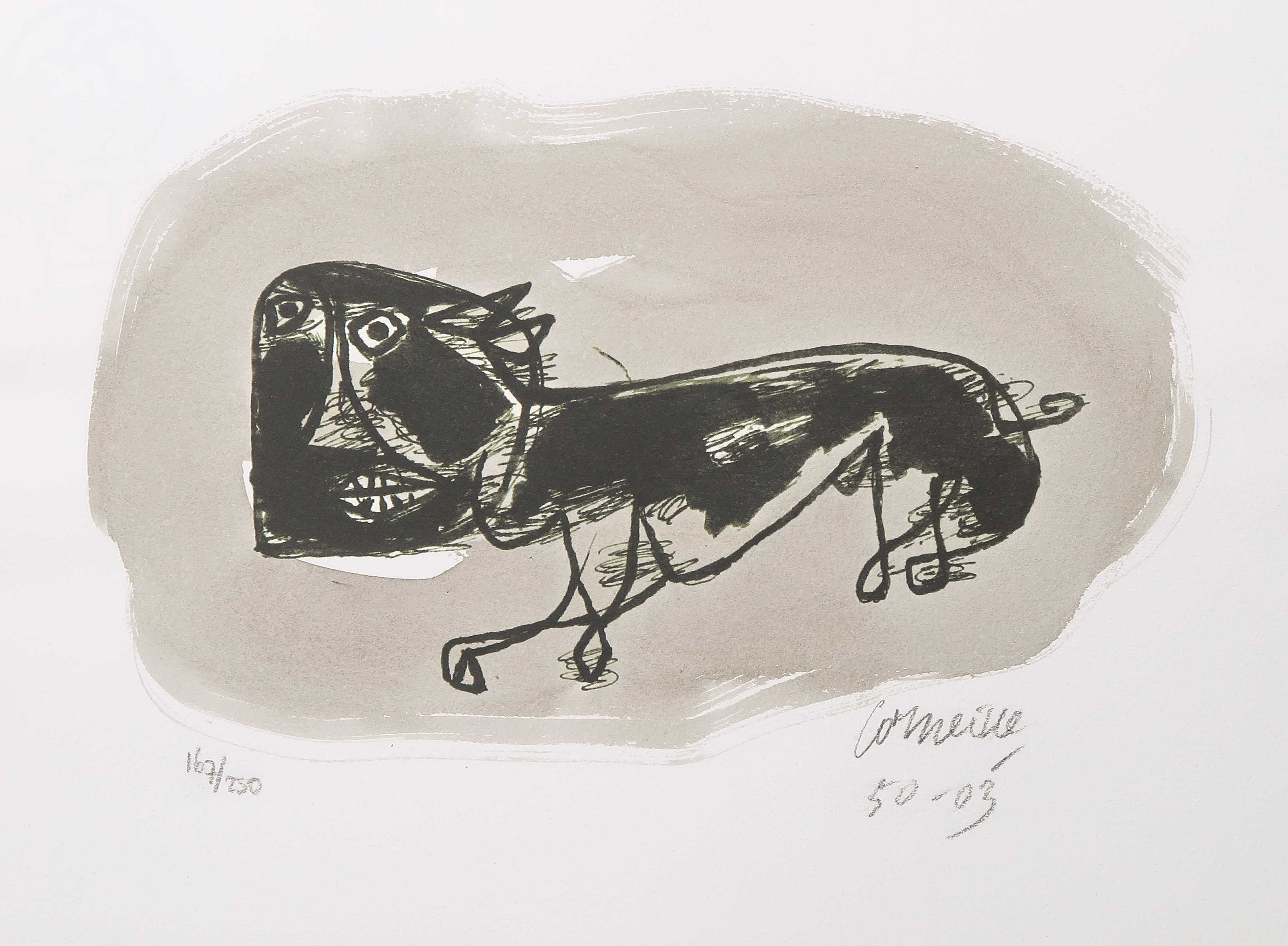 Corneille - Zeefdruk en aquarel, Cobra kopen? Bied vanaf 100!