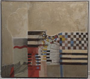 Jo Manders - 'Kompositie II' - Olieverf 1974 kopen? Bied vanaf 350!