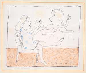 Co Westerik - Niet op het tapijt, zeefdruk (mooi ingelijst) verkocht voor € 1!