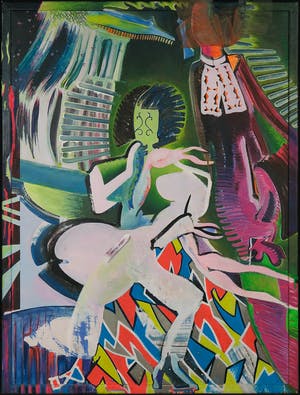 Kees Mol - Acryl op board, Binnen silhouet - Ingelijst kopen? Bied vanaf 60!