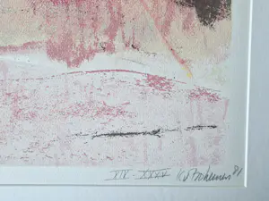 Kees van Bohemen - Grote zeefdruk "voloptueus naakt in slaapkamer" kleine oplage - in nieuwstaat kopen? Bied vanaf 62!