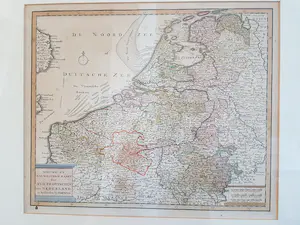 Isaac Tirion - Nieuwe en nauwkeurige kaart der 17 provincien van Nederland kopen? Bied vanaf 200!