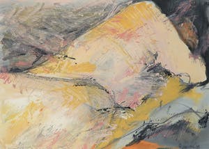 Jet Rotmans - Gemengde techniek op papier, Slapend naakt - Ingelijst kopen? Bied vanaf 35!