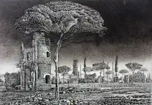 Han van Hagen - Ets: Via Appia - 1993 verkauft für € 60!