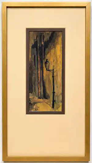 Buy Jan Rijlaarsdam - Steegje met lantaarnpaal,? Bid from 130!