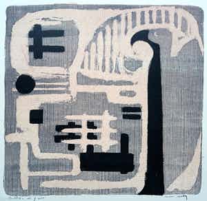 Wim Motz - Geometrisch abstracte compositie, litho verkocht voor € 30!