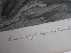 Niet of onleesbaar gesigneerd - Mozus op de Berg - Gravure en Reliëf van/naar J.F.C. Reckleben (1819 - 1879) kopen? Bied vanaf 1!