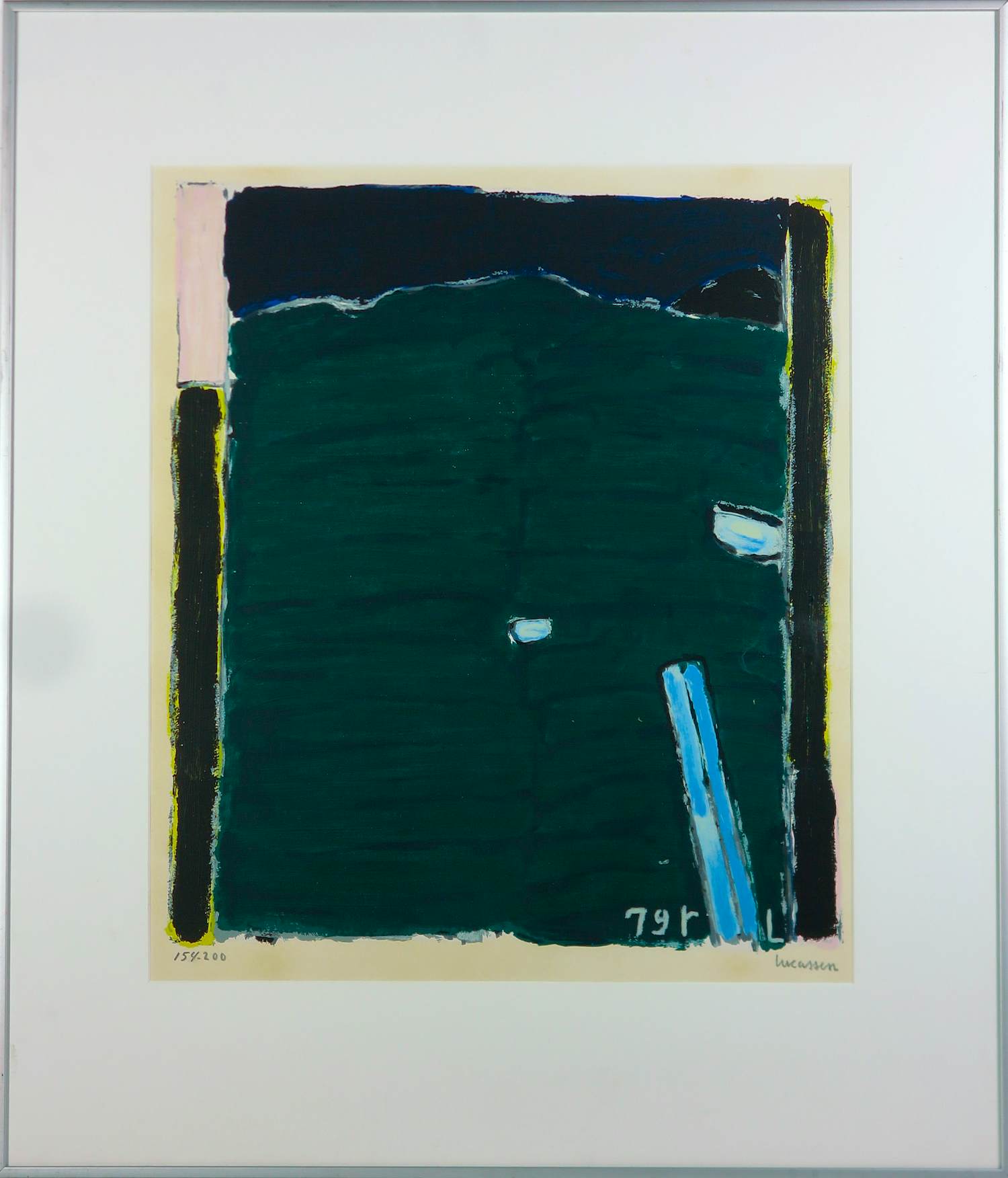 Reinier Lucassen - Zeefdruk op papier, Zonder titel - Ingelijst kopen? Bied vanaf 90!