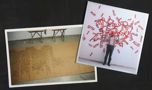 Dick van Arkel - Lot van twee foto's, o.a. Nieuwjaars-statement kopen? Bied vanaf 1!