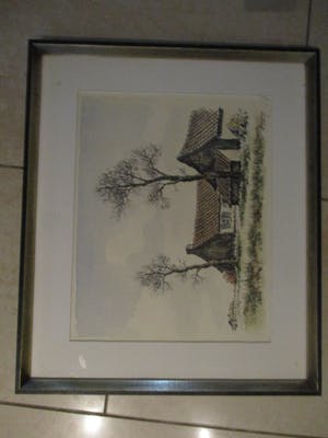 Niet of onleesbaar gesigneerd - Zeer mooie pentekening , gesigneerd en ingelijsd kopen? Bied vanaf 10!