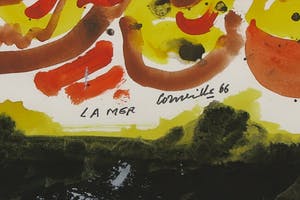 Corneille - Gouache, La Mer - Ingelijst kopen? Bied vanaf 2000!