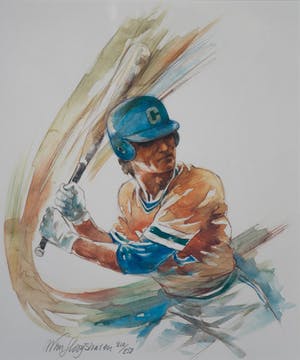 Wim Hoogstraten - Honkbal, 210/250 - Zeefdruk op papier kopen? Bied vanaf 20!