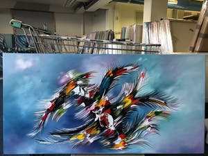 Gena - Abstract Blue kopen? Bied vanaf 300!