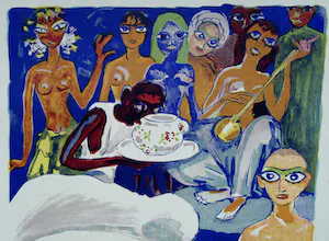 Kees van Dongen - Gravure uit 1001 nacht: 'Le Réveil d'Aboul-Hassan' kopen? Bied vanaf 20!