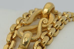 2511 - Massief 20krt-geel-gouden "Forcat" collier - Lang formaat 76 cm - gekeurd kopen? Bied vanaf 1470!