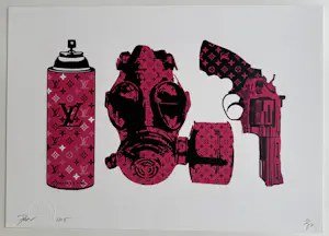 Death NYC - handgesigneerde zeefdruk | 'Louis Vuitton Spray/Mask/Gun' | 2015 kopen? Bied vanaf 60!