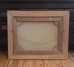 Albert Torringa - Olieverf op doek, Landschap met huisje langs water (ingelijst) kopen? Bied vanaf 45!