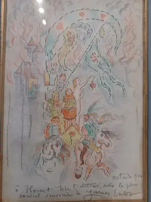 James Ensor - Lithographie ingekaderd kopen? Bied vanaf 250!