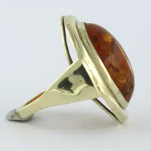 BWG gele ring bezet met een barnsteen - rm 16.5(52) kopen? Bied vanaf 100!