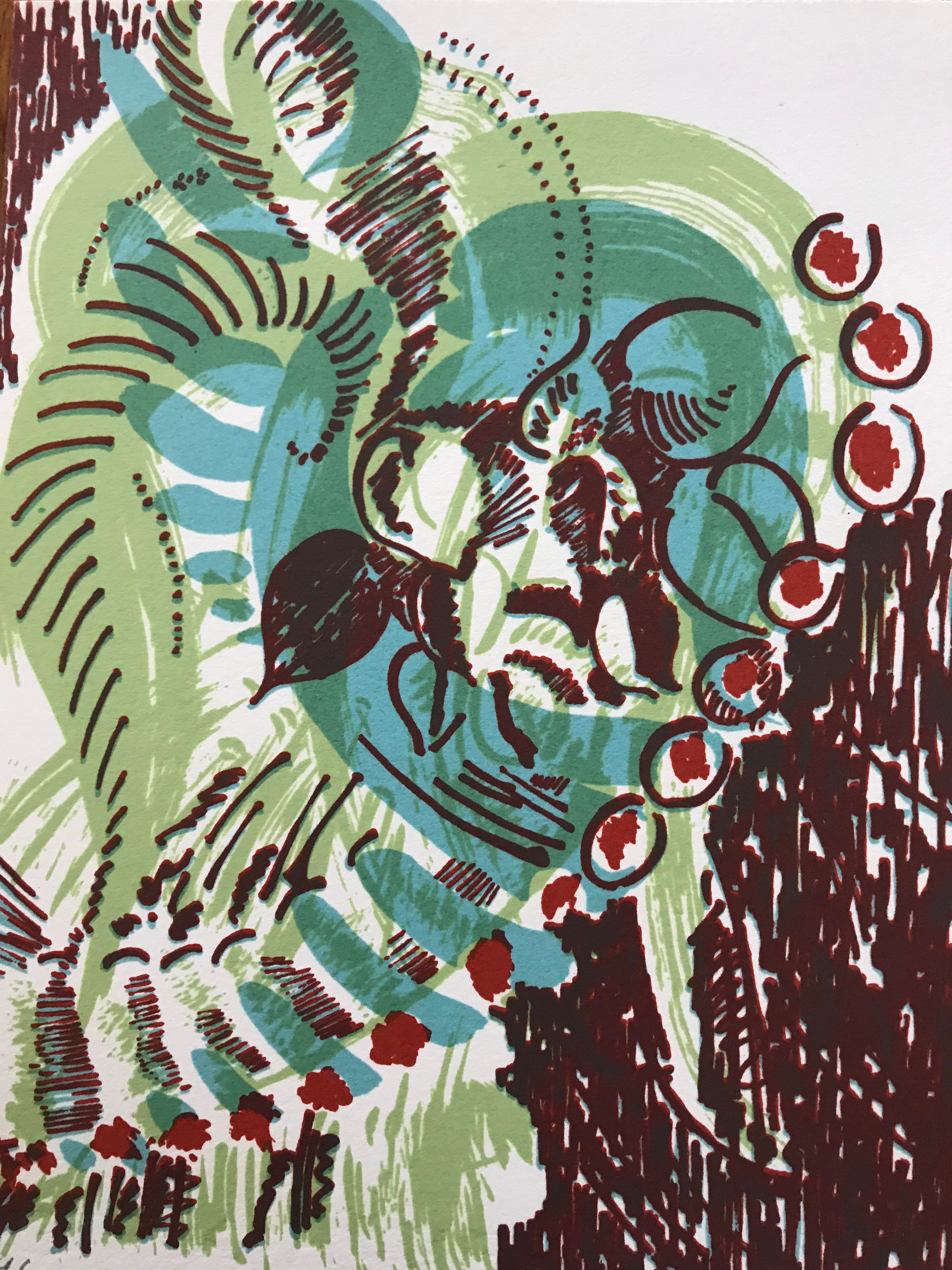 Niet of onleesbaar gesigneerd - Fraaie zeefdruk uit 1991 - Gesigneerd - Zonder lijst - HC kopen? Bied vanaf 1!