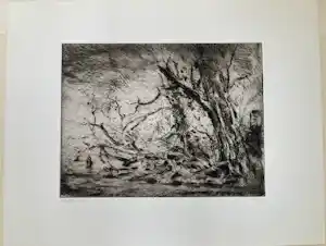 Buy Wim Steijn - zonder titel (landschap met bomen)? Bid from 25!