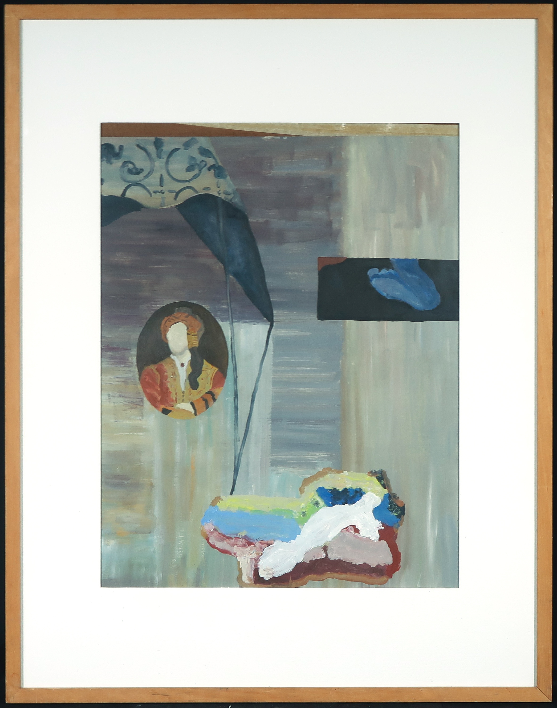 Gerhard Klomberg - Olieverf op papier, For another broken heart - Ingelijst verkocht voor € 50!