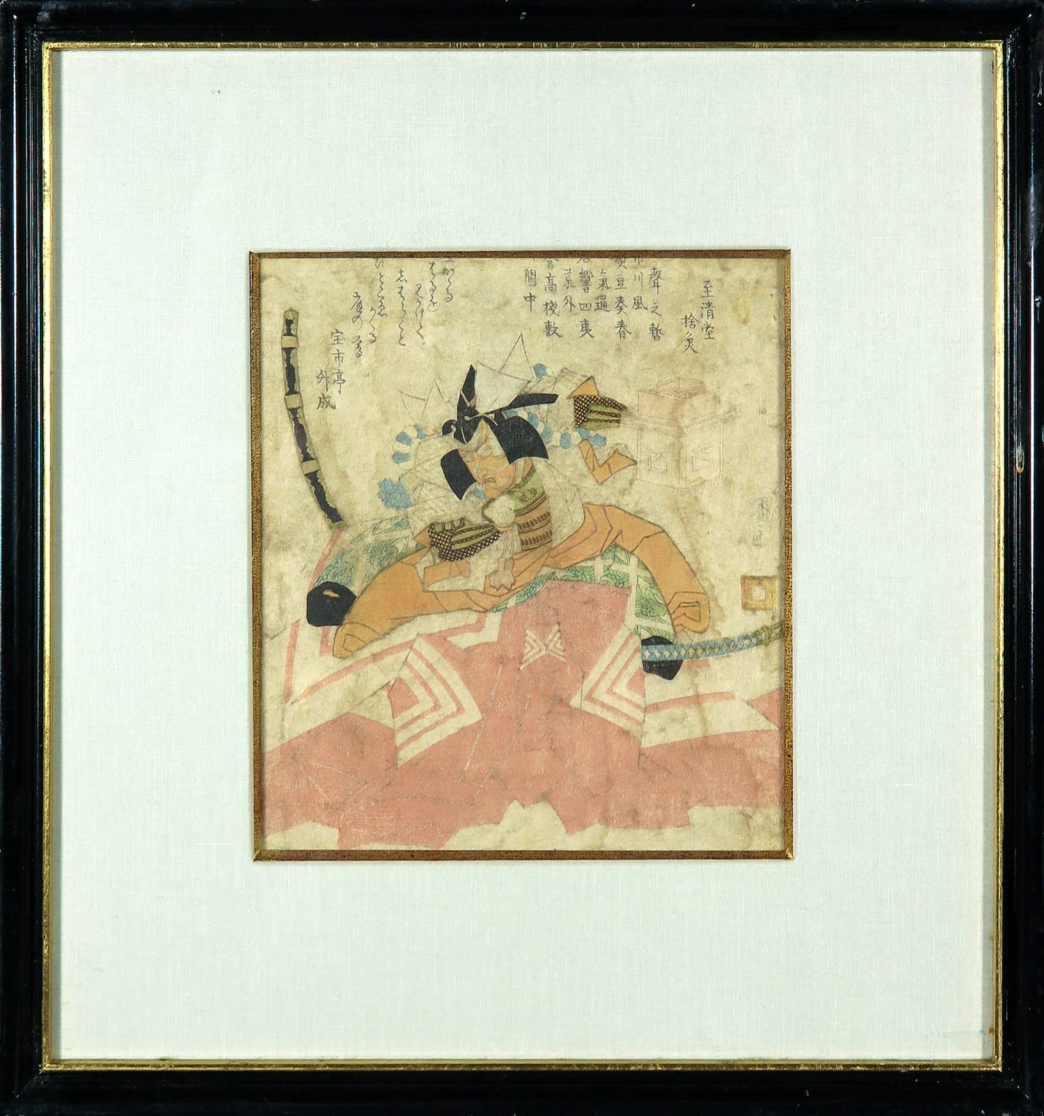 Kunisada Utagawa - Houtdruk, Samurai kopen? Bied vanaf 50!