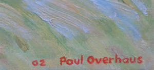 Paul Overhaus - Olieverf op doek, Achter de bomen - Ingelijst kopen? Bied vanaf 100!
