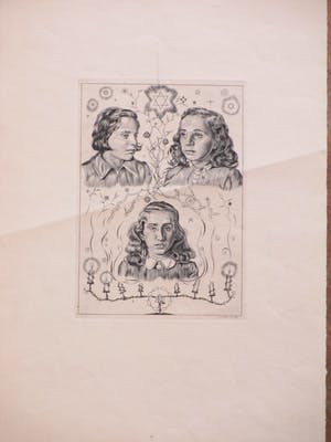 Wim Zwiers - Drie Joodse Meisjes - Gravure kopen? Bied vanaf 35!