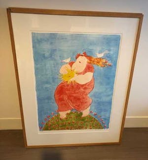 Ada Breedveld - Zeefdruk, Titel, "Morning Glory". kopen? Bied vanaf 75!