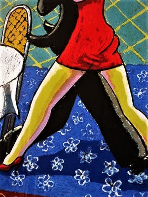 Jacques Tange - populair Rotterdams graficus - gesigneerde Zeefdruk - Tango dinner - 200 exempl. kopen? Bied vanaf 30!