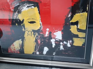 Herman Brood - Schakers. Nieuwe lijst met certificaat van Erven Brood. Lage startprijs! kopen? Bied vanaf 300!