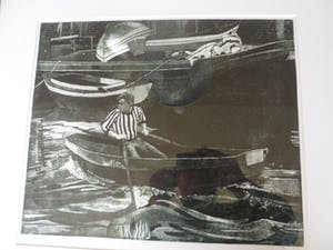 Astrid van Leest - Ets, Titel. "Gijs ". kopen? Bied vanaf 30!